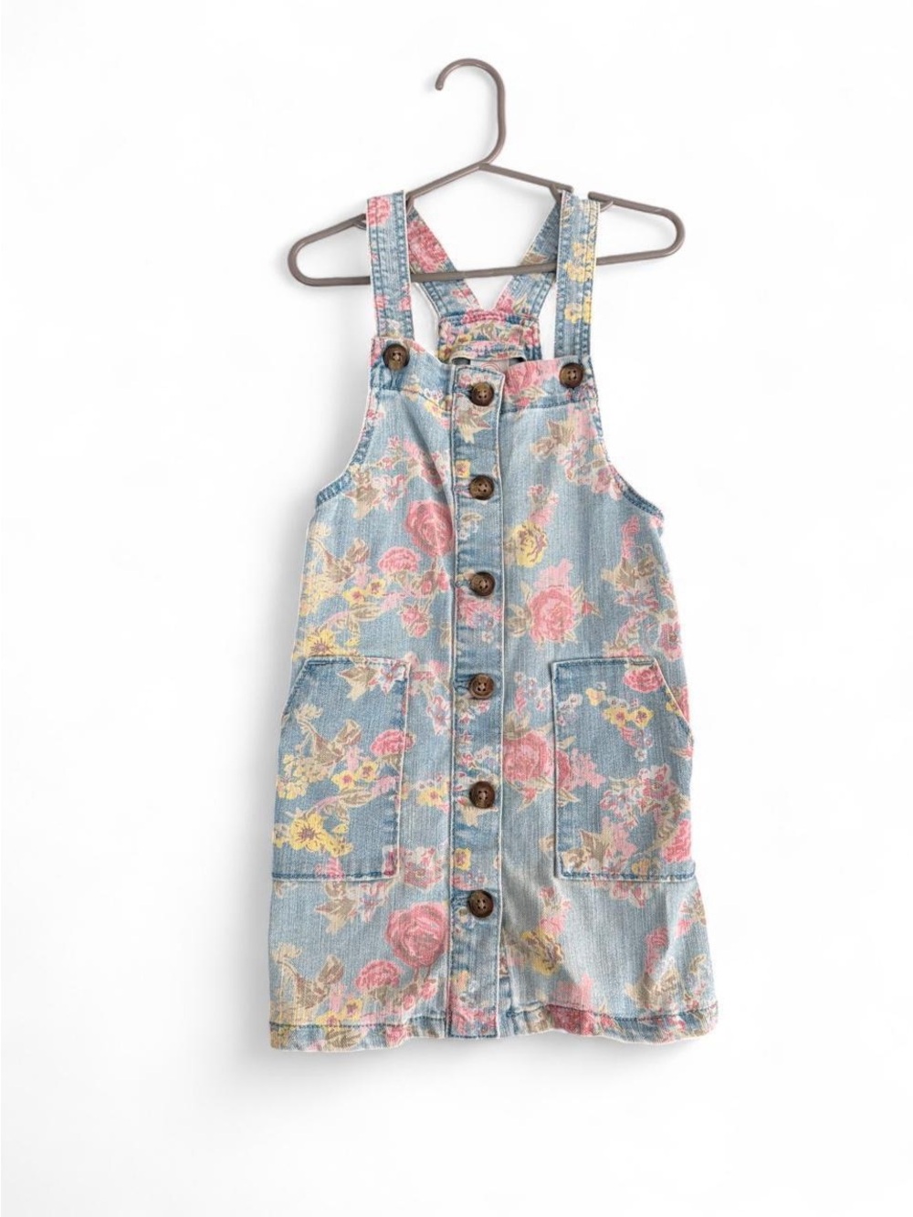 wonder nation Light Blue Denim Pinafore Dress size 5T